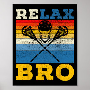 Lacrosse SpielerLax Stick Sport Team Retro Poster