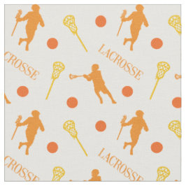Lacrosse-Spielermuster für Orange und Gelb Stoff