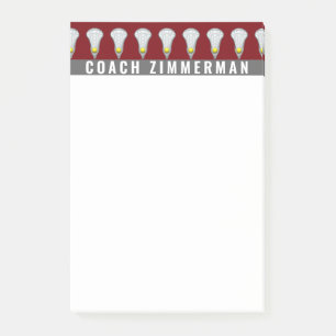 Lacrosse-Sport personalisierte marine Post-It Note Klebezettel