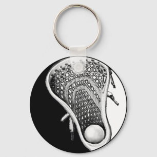Lacrosse Sport Schwarz Schlüsselanhänger