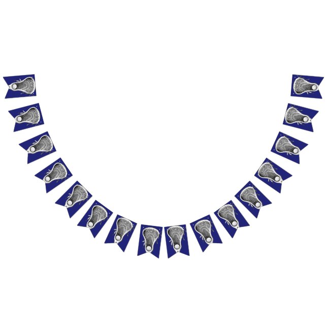 Lacrosse Sports Blue Bunting drapeaux (Tout)