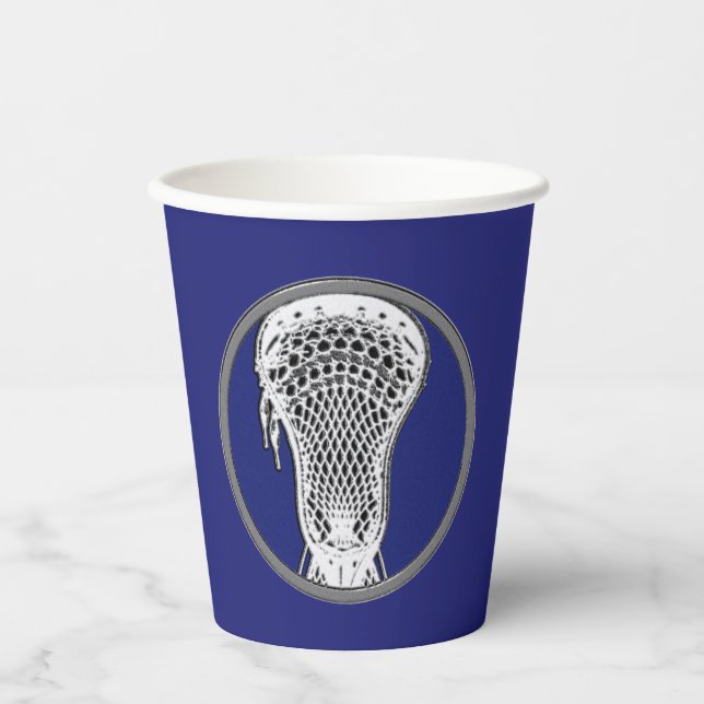 Lacrosse Sports Blue Pappbecher (Vorderseite)