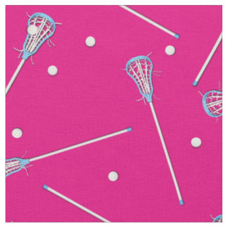 Lacrosse Sports Girls Rosa Dekoration Stoff