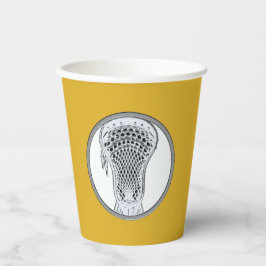 Lacrosse Sports Gold Pappbecher