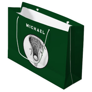 Lacrosse Sports Green Große Geschenktasche Geschenktüte
