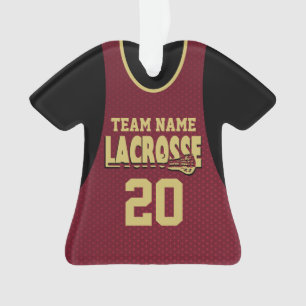 Lacrosse Sports Jersey Maroon avec ornement photo
