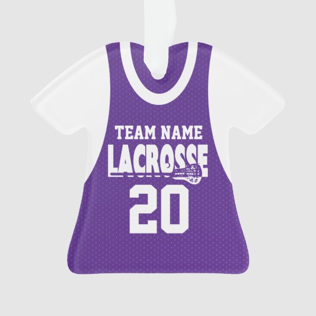 Lacrosse Sports Jersey Purple avec photo (devant)