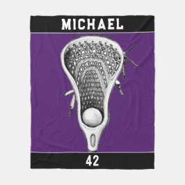Lacrosse Sports Lila Fleecedecke