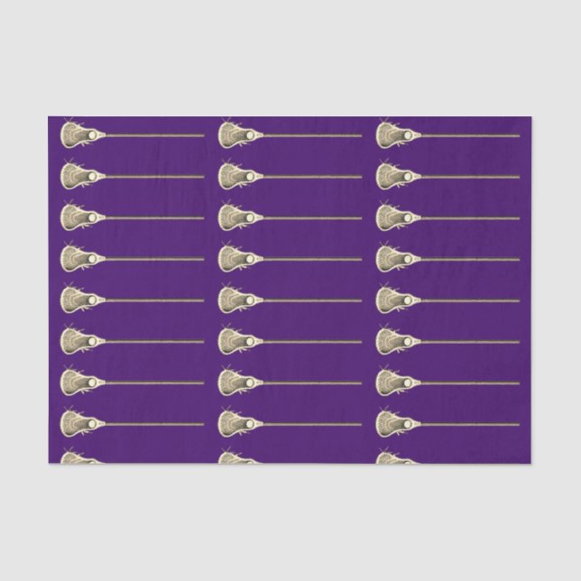 Lacrosse Sports Lila Gewebe Seidenpapier (Vorderseite)