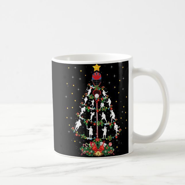 Lacrosse Sports Lover Xmas Weihnachtsmannmütze Lac Kaffeetasse (Rechts)