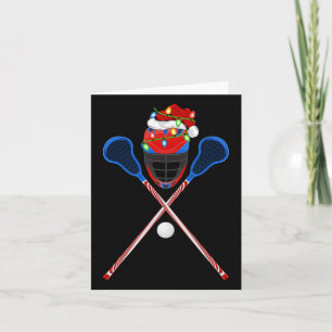 Lacrosse Sports Lover Xmas Weihnachtsmannmütze Lac Karte