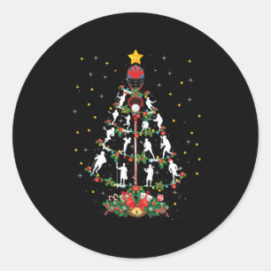 Lacrosse Sports Lover Xmas Weihnachtsmannmütze Lac Runder Aufkleber
