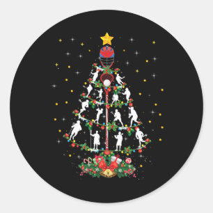 Lacrosse Sports Lover Xmas Weihnachtsmannmütze Lac Runder Aufkleber