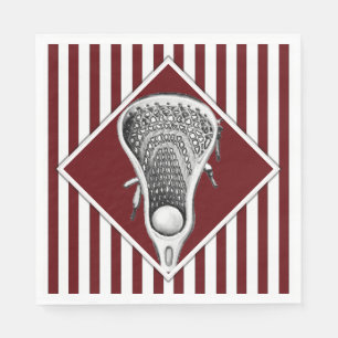 Lacrosse Sports Maroon Serviette