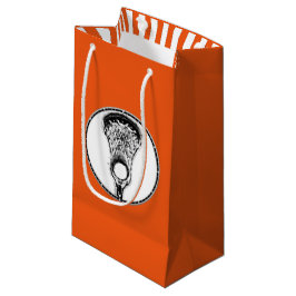 Lacrosse Sports Orange kleine Geschenktasche Geschenktüte