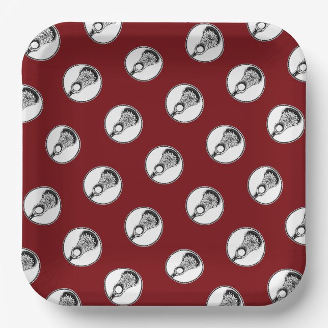 Lacrosse Sports Party Paper Teller (Vorderseite)