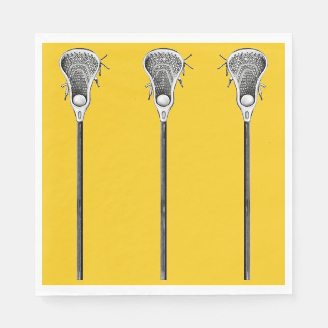 Lacrosse Sports Party Serviette (Vorderseite)