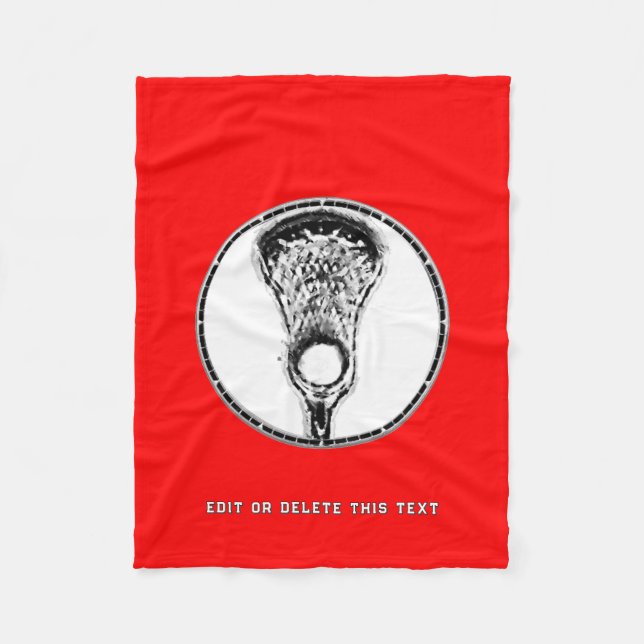 Lacrosse Sports Red Fleecedecke (Vorderseite)