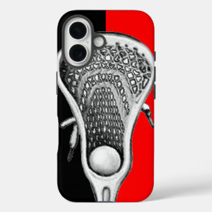 Lacrosse Sports Team Red iPhone 16 Hülle