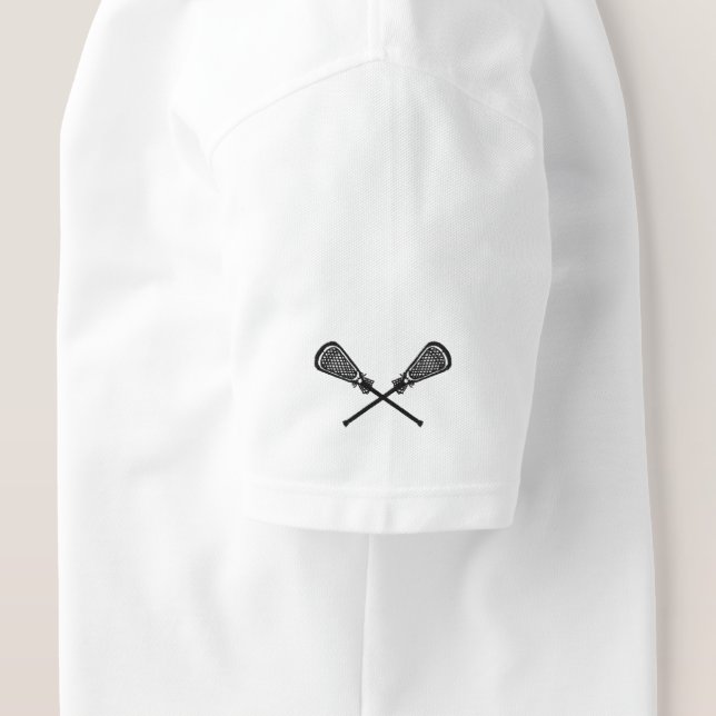 Lacrosse Sticks besticktes Shirt (Design Links)