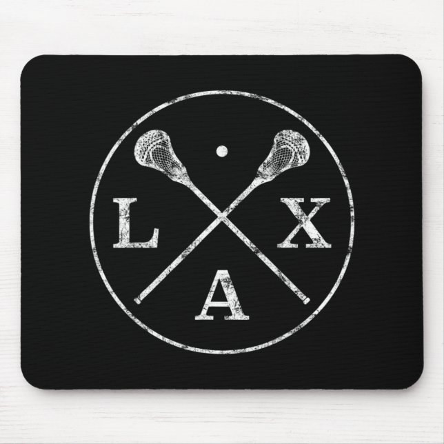 Lacrosse Sticks Emblem I T-Shirt für LAX Spieler u Mousepad (Vorne)