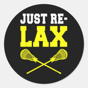 Lacrosse Sticks entspannen Runder Aufkleber