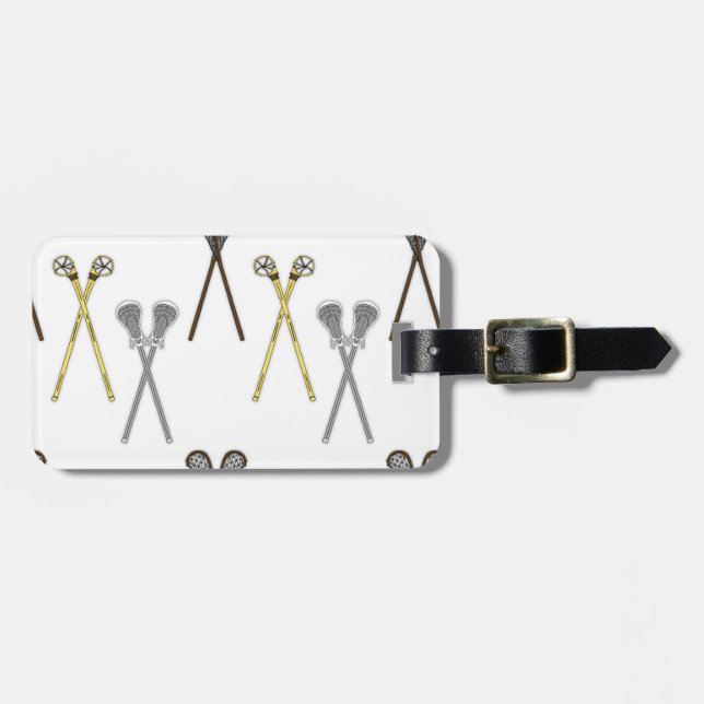 Lacrosse Sticks Gepäckanhänger (Vorderseite horizontal)