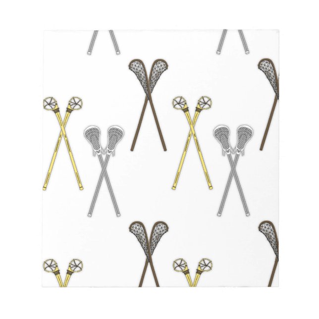 Lacrosse Sticks Notizblock (Vorderseite)