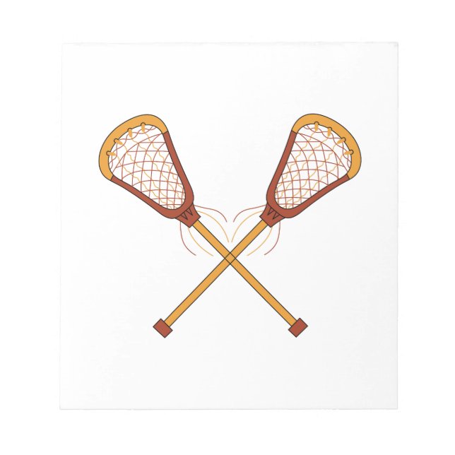 Lacrosse Sticks Notizblock (Vorderseite)