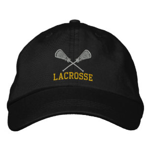 Lacrosse Sticks überquert bestickte Hülle Kappe