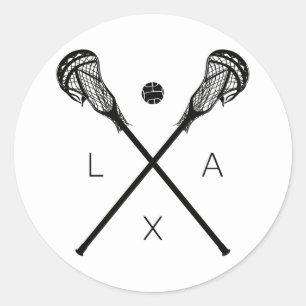 Lacrosse Sticks und Ball Runder Aufkleber