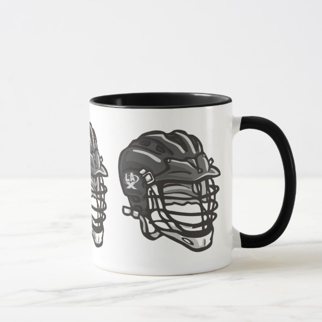 Lacrosse-Sturzhelm-Schwarzes Tasse (Rechts)