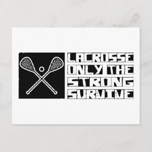 Lacrosse Survive Postkarte