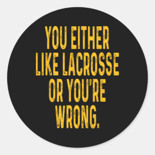 Lacrosse T Shirt Lacrosse Bekleidung T-Shirt Gear Runder Aufkleber