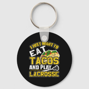 Lacrosse Taco Lax Player Goalie Sticks Team Athlet Schlüsselanhänger