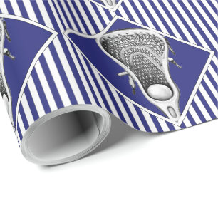 Lacrosse-Team Blau Geschenk Geschenkpapier