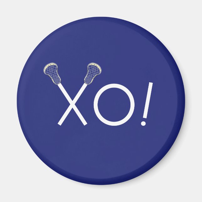 Lacrosse Team Blue Geschenke Magnet (Vorne)
