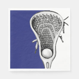 Lacrosse Team Blue Party Serviette