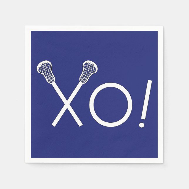 Lacrosse Team Blue Serviette (Vorderseite)