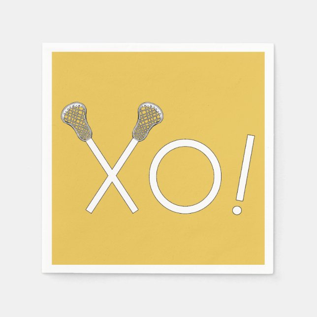 Lacrosse Team Gold Serviette (Vorderseite)
