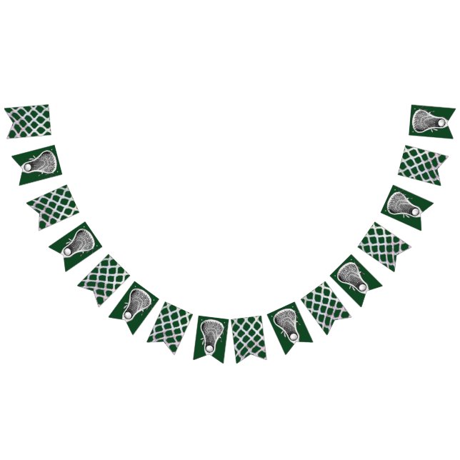 Lacrosse Team Green Wimpelkette (Alle)
