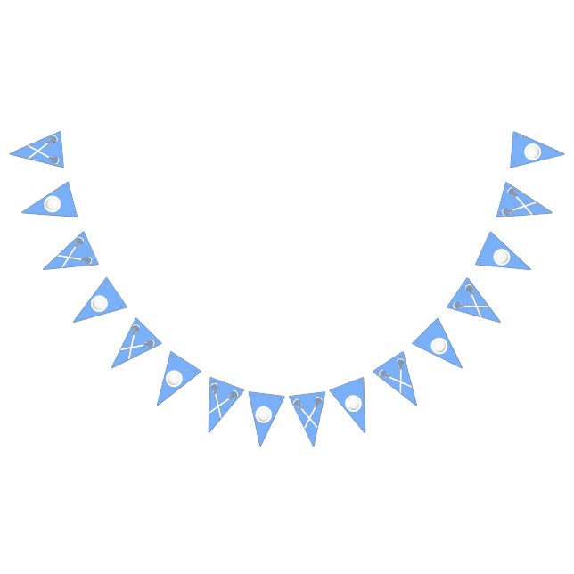 Lacrosse Team Light Blue Wimpelkette (Alle)