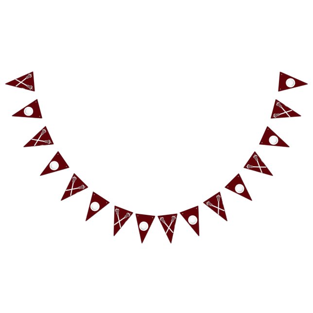 Lacrosse Team Maroon Bunting Flags Wimpelkette (Alle)