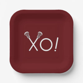 Lacrosse Team Maroon Pappteller