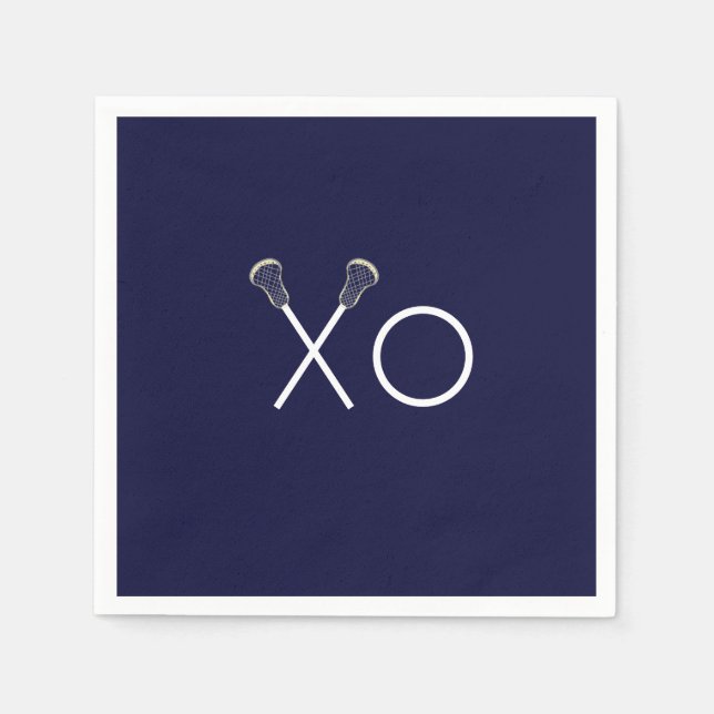 Lacrosse Team Navy Blue Serviette (Vorderseite)