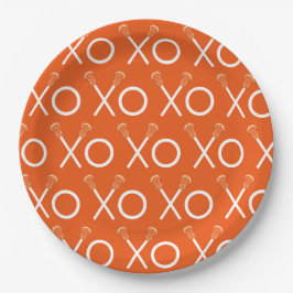 Lacrosse Team Orange Pappteller