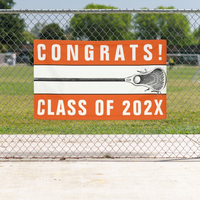 Lacrosse Team Orange Senior Night Banner (Insitu)