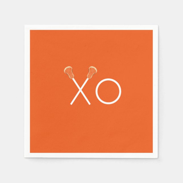 Lacrosse Team Orange Serviette (Vorderseite)