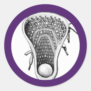 Lacrosse-Team Purple Classic-Rundumaufkleber Runder Aufkleber