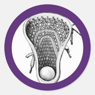 Lacrosse-Team Purple Classic-Rundumaufkleber Runder Aufkleber